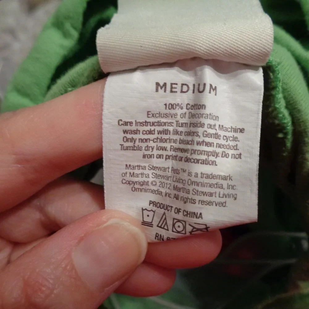 Martha Stewart Pets Green #1 Dog Hoodie Size Medium